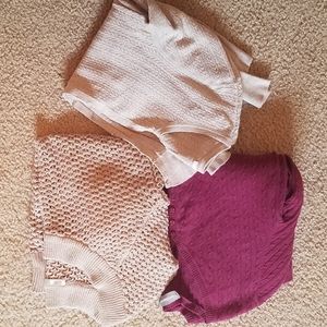 Lot bundle of 3 women's sweaters